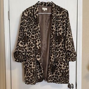Leopard Print Blazer